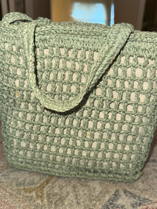Madewell Handbags - Madewell Mint Green Crochet Crossbody Bag